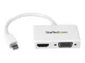 StarTech.com Mini DisplayPort to HDMI and VGA Adapter Mini DisplayPort Multiport Hub for Your HDMI or VGA Monitor / Display (MDP2HDVGAW) - Videokonverter - DisplayPort - HDMI, VGA - hvit - for Apple MacBook Air