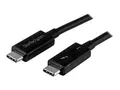 StarTech.com Active 40Gbps Thunderbolt 3 Cable 3.3ft/1m - Black - 5k 60Hz/4k 60Hz - Certified TB3 Charger Cord w/ 100W Power Delivery (TBLT3MM1MA) - Thunderbolt-kabel - 24 pin USB-C til 24 pin USB-C - 1 m