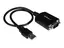 StarTech.com 1 ft USB to RS232 Serial DB9 Adapter Cable with COM Retention Seriell adapter - USB - RS-232 - svart