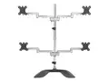 STARTECH.COM Quad-Monitor Stand - For up to 32inch VESA Mount Monitors - Artic