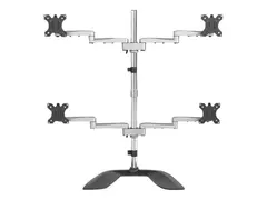 STARTECH.COM Quad-Monitor Stand - For up to 32inch VESA Mount Monitors - Artic