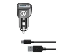 Cellular Line - Bilstr&#248;madapter 18 watt - QC 3.0 (USB) - svart