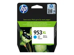 HP 953XL - 18 ml - H&#248;y ytelse - cyan original - hengeboks - blekkpatron - for Officejet Pro 77XX, 82XX, 87XX