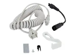 Ergotron Coiled Extension Cord Accessory Kit Str&#248;mkabelsett - 2.4 m - rullet sammen - gr&#229; - Saudi Arabia, Europa