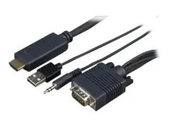 Sony CAB-VGAHDMI1 - HDMI-kabel HDMI hann til USB, HD-15 (VGA), mini-phone stereo 3.5 mm hann - 1 m - for Sony FW-43XD8001, FW-49XD8001, FW-55XD8501, FW-65XD8501, FW-75XD8501, FW-85XD8501