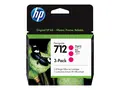 HP 712 - 3-pack - 29 ml - magenta original - DesignJet - blekkpatron - for DesignJet Studio, T210, T230, T250, T630, T650