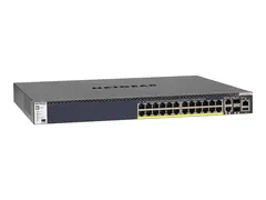 NETGEAR M4300-28G-PoE+ - Switch - L3 - Styrt 2 x 10/100/1000/10000 + 2 x 10 Gigabit SFP+ + 24 x 10/100/1000 (PoE+) - front til bakside-luftflyt - rackmonterbar - PoE+ (720 W)