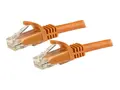 StarTech.com 5m CAT6 Ethernet Cable, 10 Gigabit Snagless RJ45 650MHz 100W PoE Patch Cord, CAT 6 10GbE UTP Network Cable w/Strain Relief, Orange, Fluke Tested/Wiring is UL Certified/TIA Category 6 - 24AWG (N6PATC5MOR) - Koblingskabel - RJ-45 (hann) til RJ-45 (hann) - 5 m - UTP - CAT 6 - uten hindringer - oransje