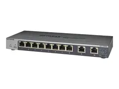 NETGEAR Plus GS110EMX - Switch smart - 8 x 1000Base-T + 2 x 100/1000/2,5 G/5 G/10 G (opplink) - stasjon&#230;r, rackmonterbar, veggmonterbar - DC-str&#248;m