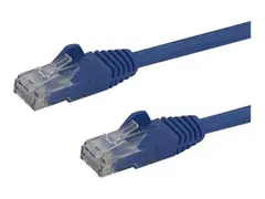 StarTech.com 50cm CAT6 Ethernet Cable, 10 Gigabit Snagless RJ45 650MHz 100W PoE Patch Cord, CAT 6 10GbE UTP Network Cable w/Strain Relief, Blue, Fluke Tested/Wiring is UL Certified/TIA Category 6 - 24AWG (N6PATC50CMBL) - Koblingskabel - RJ-45 (hann) til RJ-45 (hann) - 50 cm - UTP - CAT 6 - formst&#248;pt, uten hindringer - bl&#229;