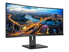 Philips B Line 346B1C - LED-skjerm kurvet - 34&quot; (34&quot; synlig) - 3440 x 1440 UWQHD @ 100 Hz - VA - 300 cd/m&#178; - 3000:1 - 5 ms - HDMI, DisplayPort, USB-C - h&#248;yttalere - svart tekstur