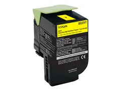 Lexmark 802XY - Ekstra h&#248;y ytelse - gul - original tonerpatron LCCP, LRP - for Lexmark CX510de, CX510de Statoil, CX510dhe, CX510dthe