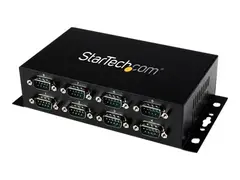 StarTech.com 8 Port USB to Serial RS232 Adapter Wall Mount - Din Rail - COM Port Retention - FTDI USB to DB9 RS232 Hub (ICUSB2328I) - Seriell adapter - USB 2.0 - RS-232 x 8 - svart