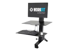 Ergotron WorkFit-S Single HD Workstation St&#229;ende skrivebordomformer - rektangul&#230;r - aluminium, kvalitetsplast, pulverbelagt st&#229;l - svart