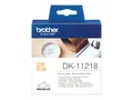 Brother DK-11218 - Svart p&#229; hvitt - Rull (2,4 cm) 1000 stk (1 rull(er) x 1000) merkelapper for Brother QL-1050, QL-1060, QL-500, QL-550, QL-560, QL-570, QL-580, QL-650, QL-700, QL-720