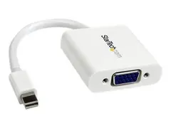 StarTech.com Mini DisplayPort to VGA Adapter White - 1080p - Thunderbolt to VGA Monitor Adapter - Mini DP to VGA Converter (MDP2VGAW) - Videokonverter - VGA - DisplayPort - hvit