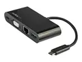 StarTech.com USB C Multiport Adapter, Mini USB-C Dock with Single Monitor VGA 1080p Video, 60W Power Delivery Passthrough, USB 3.1 Gen 1 Type-A 5Gbps, Gigabit Ethernet, Docking Station Portable USB C Dock (DKT30CVAGPD) - dokkingstasjon - USB-C - VGA - 1GbE