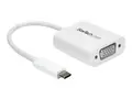 StarTech.com USB-C to VGA Adapter - White 1080p - Video Converter For Your MacBook Pro / Projector / VGA Display (CDP2VGAW) - USB/VGA-adapter - 24 pin USB-C (hann) til HD-15 (VGA) (hunn) - USB 3.1 Gen 1 / Thunderbolt 3 - 17.5 m - USB-str&#248;m, 1920 x 1200 (WUXGA)-st&#248;tte - hvit - for P/N: TB3DK2DPPD, TB3DK2DPPDUE, TB3DK2DPW, TB3DK2DPWUE, TB3DKDPMAW, TB3DKDPMAWUE