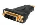 StarTech.com HDMI Male to DVI Female - HDMI to DVI-D Adapter Bi-Directional - DVI to HDMI (HDMIDVIMF) - Video adapter - dobbeltlenke - HDMI hann til DVI-D hunn - svart - for P/N: DK31C3HDPD, DK31C3HDPDUE, SV221HUC4K, SV231DHU34K6, SV231HU34K6, SV431HU34K6