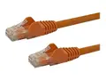 StarTech.com 2m CAT6 Ethernet Cable, 10 Gigabit Snagless RJ45 650MHz 100W PoE Patch Cord, CAT 6 10GbE UTP Network Cable w/Strain Relief, Orange, Fluke Tested/Wiring is UL Certified/TIA Category 6 - 24AWG (N6PATC2MOR) - Koblingskabel - RJ-45 (hann) til RJ-45 (hann) - 2 m - UTP - CAT 6 - uten hindringer - oransje