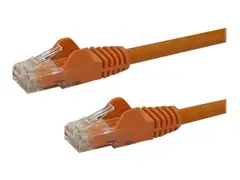 StarTech.com 2m CAT6 Ethernet Cable, 10 Gigabit Snagless RJ45 650MHz 100W PoE Patch Cord, CAT 6 10GbE UTP Network Cable w/Strain Relief, Orange, Fluke Tested/Wiring is UL Certified/TIA Category 6 - 24AWG (N6PATC2MOR) - Koblingskabel - RJ-45 (hann) til RJ-45 (hann) - 2 m - UTP - CAT 6 - uten hindringer - oransje