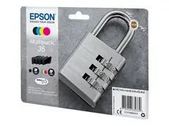 Epson 35 Multipack - 4-pack - svart, gul, cyan, magenta original - bl&#230;re med RF/lyd-alarm - blekkpatron - for WorkForce Pro WF-4720, WF-4720DWF, WF-4725DWF, WF-4730, WF-4730DTWF, WF-4740, WF-4740DTWF