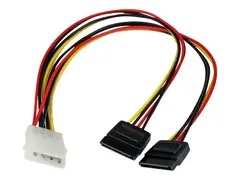 StarTech.com 12in LP4 to 2x SATA Power Y Cable Adapter Molex to to Dual SATA Power Adapter Splitter - Str&#248;madapter - 4-pin intern str&#248;m (hann) til SATA-str&#248;m (hunn) - for P/N: BRACKET125PTP, HSB13SATSASB, HSB1SATSASBA, HSB1SATSASVA, HSB43SATSASB, S322M225R