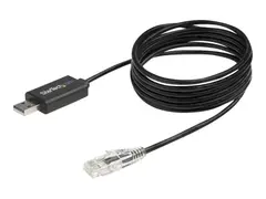 StarTech.com 6 ft (1.8 m) Cisco USB Console Cable USB to RJ45 Rollover Cable - 460Kbps - Windows, Mac and Linux Compatible - M/M (ICUSBROLLOVR) - Seriell kabel - USB (hann) til RJ-45 (hann) - 1.8 m - USB 2.0 - svart