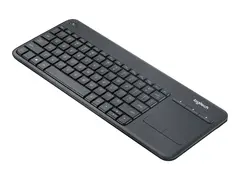 Logitech Wireless Touch Keyboard K400 Plus Tastatur - tr&#229;dl&#248;s - 2.4 GHz - Tysk - svart