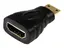 StarTech.com Mini HDMI to HDMI Adapter, 4K High Speed HDMI Adapter, 4K 30Hz Ultra HD High Speed HDMI Adapter, HDMI 1.4, Gold Plated Connectors, UHD Mini HDMI Adapter 4K, Black Mini HDMI to HDMI Converter - HDMI-adapter - HDMI hunn til 19 pin mini HDMI Type C hann - svart