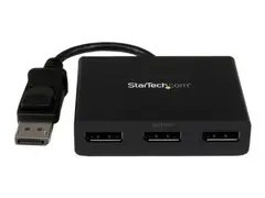 StarTech.com 3-Port Multi Monitor Adapter, DisplayPort 1.2 MST Hub, Dual 4K 30Hz &amp; 1x 1080p, Video Splitter for Extended Desktop Mode on Windows PCs Only, DP to 3x DP Monitors MST Hub Multi Stream Transport (MSTDP123DP) - Videosplitter - stasjon&#230;r - AC 100/230 V - for P/N: SV231DPU34K, SVA5N3NEUA