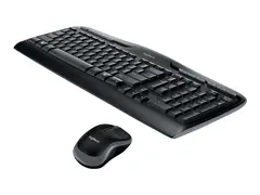 Logitech Wireless Combo MK330 - Tastatur- og mussett tr&#229;dl&#248;s - 2.4 GHz - Storbritannia - svart