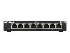 NETGEAR GS308v3 - Switch - ikke-styrt - 8 x 10/100/1000 stasjon&#230;r, veggmonterbar