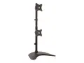 StarTech.com Vertical Dual Monitor Stand Supports Monitors 13&quot; to 27&quot; - Adjustable - Computer Monitor Stand for Double Stacked VESA Monitors - Black (ARMBARDUOV) - Stativ - for 2 skjermer - robust st&#229;l - svart - skjermst&#248;rrelse: 13&quot;-27&quot; - skrivebordsstativ - for P/N: ACCSMNT, DK30A2DH, DK30C2DAGPD, DK30C2HAGPD, TB3DK2DPM2, TB3DK2DPPD, USB3SDOCKDD