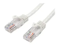 StarTech.com 1m White Cat5e / Cat 5 Snagless Patch Cable Koblingskabel - RJ-45 (hann) til RJ-45 (hann) - 1 m - UTP - CAT 5e - riser, uten hindringer - hvit