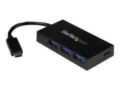 StarTech.com 4-Port USB 3.0 Hub Powered USB 3.1 Gen 1 Hub - USB-C to 1x USB-C and 3x USB-A Adapter - USB-C Port Expander (HB30C3A1CFB) - Hub - 4 x SuperSpeed USB 3.0 - stasjon&#230;r - for P/N: CFASTRWU3C, SDMSDRWU3AC, TB3DK2DPPD, TB3DK2DPPDUE, TB3DKDPMAW, TB3DKDPMAWUE