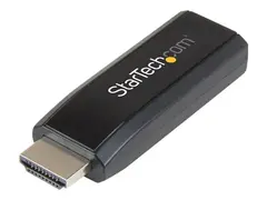 StarTech.com HDMI to VGA Adapter Aux Audio Output - Compact - 1920x1200 - HDMI to VGA (HD2VGAMICRA) - Videokonverter - HDMI - VGA - svart