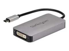 StarTech.com USB 3.1 Type-C to Dual Link DVI-I Adapter Digital Only - 2560 x 1600 - Active USB-C to DVI Video Adapter Converter (CDP2DVIDP) - Video adapter - dobbeltlenke - 24 pin USB-C (hann) til DVI-I (hunn) - USB 3.1 - 15.2 cm - aktiv - romgr&#229; - for P/N: TB4CDOCK