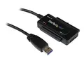 StarTech.com USB 3.0 to SATA IDE Adapter 2.5in / 3.5in - External Hard Drive to USB Converter - Hard Drive Transfer Cable (USB3SSATAIDE) - Diskkontroller - ATA / SATA - USB 3.0 - svart - for P/N: PEXUSB3S42V, PEXUSB3S44V