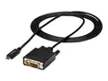 StarTech.com USB-C to DVI Cable - 6 ft / 2m 1080p - 1920x1200 - USB-C DVI Monitor Cable - USB C Cable - Computer Monitor Cable (CDP2DVIMM2MB) - USB / DVI-kabel - 24 pin USB-C (hann) til DVI-D (hann) - Thunderbolt 3 / USB 3.1 - 2 m - 1920 x 1200 (WUXGA)-st&#248;tte - svart - for P/N: TB4CDOCK