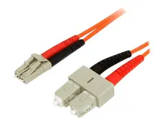 StarTech.com 1m Fiber Optic Cable - Multimode Duplex 62.5/125 LSZH - LC/SC - OM1 - LC to SC Fiber Patch Cable (FIBLCSC1) - Nettverkskabel - LC multimodus (hann) til SC flermodus (hann) - 1 m - fiberoptisk - dupleks - 62,5 / 125 mikroner