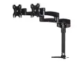 StarTech.com Desk Mount Dual Monitor Arm Articulating - Supports Monitors 12&quot; to 24&quot; - Adjustable VESA Monitor Arm - Grommet or Desk Mount - Black (ARMDUAL) - Monteringssett - justerbar arm - for 2 LCD-skjermer - plastikk, st&#229;l - svart - skjermst&#248;rrelse: 12&quot;-24&quot; - skrivebordsmonterbar - for P/N: ACCSMNT, ARMSTSLG, DK30A2DH, DK30C2DAGPD, DK30C2HAGPD, TB3DK2DPM2, TB3DK2DPPD