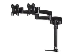 StarTech.com Desk Mount Dual Monitor Arm Articulating - Supports Monitors 12&quot; to 24&quot; - Adjustable VESA Monitor Arm - Grommet or Desk Mount - Black (ARMDUAL) - Monteringssett - justerbar arm - for 2 LCD-skjermer - plastikk, st&#229;l - svart - skjermst&#248;rrelse: 12&quot;-24&quot; - skrivebordsmonterbar - for P/N: ACCSMNT, ARMSTSLG, DK30A2DH, DK30C2DAGPD, DK30C2HAGPD, TB3DK2DPM2, TB3DK2DPPD