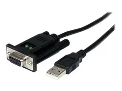 StarTech.com USB to Serial RS232 Adapter DB9 Serial DCE Adapter Cable with FTDI - Null Modem - USB 1.1 / 2.0 - Bus-Powered (ICUSB232FTN) - Seriell adapter - USB 2.0 - RS-232 - svart