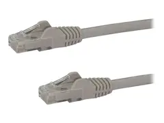 StarTech.com 3m CAT6 Ethernet Cable, 10 Gigabit Snagless RJ45 650MHz 100W PoE Patch Cord, CAT 6 10GbE UTP Network Cable w/Strain Relief, Grey, Fluke Tested/Wiring is UL Certified/TIA Category 6 - 24AWG (N6PATC3MGR) - Koblingskabel - RJ-45 (hann) til RJ-45 (hann) - 3 m - UTP - CAT 6 - formst&#248;pt, uten hindringer - gr&#229;