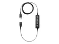 Jabra LINK 260 - Hodesettadapter USB hann til Quick Disconnect - for BIZ 2300 Duo, 2300 MS QD Mono, 2300 QD Mono, 2400 Duo, 2400 Mono Headband