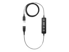 Jabra LINK 260 - Hodesettadapter USB hann til Quick Disconnect - for BIZ 2300 Duo, 2300 MS QD Mono, 2300 QD Mono, 2400 Duo, 2400 Mono Headband