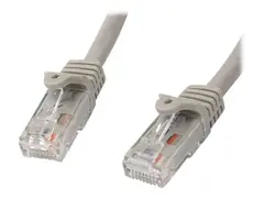 StarTech.com 2m CAT6 Ethernet Cable, 10 Gigabit Snagless RJ45 650MHz 100W PoE Patch Cord, CAT 6 10GbE UTP Network Cable w/Strain Relief, Grey, Fluke Tested/Wiring is UL Certified/TIA Category 6 - 24AWG (N6PATC2MGR) - Koblingskabel - RJ-45 (hann) til RJ-45 (hann) - 2 m - UTP - CAT 6 - uten hindringer - gr&#229;