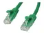 StarTech.com 2m CAT6 Ethernet Cable, 10 Gigabit Snagless RJ45 650MHz 100W PoE Patch Cord, CAT 6 10GbE UTP Network Cable w/Strain Relief, Green, Fluke Tested/Wiring is UL Certified/TIA Category 6 - 24AWG (N6PATC2MGN) - Koblingskabel - RJ-45 (hann) til RJ-45 (hann) - 2 m - UTP - CAT 6 - uten hindringer - gr&#248;nn