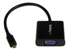 StarTech.com Micro HDMI&#174; to VGA Adapter Converter for Smartphones / Ultrabook / Tablet 1920x1080 - Micro HDMI Male to VGA Female (MCHD2VGAE2) - Videokonverter - HDMI - VGA - svart